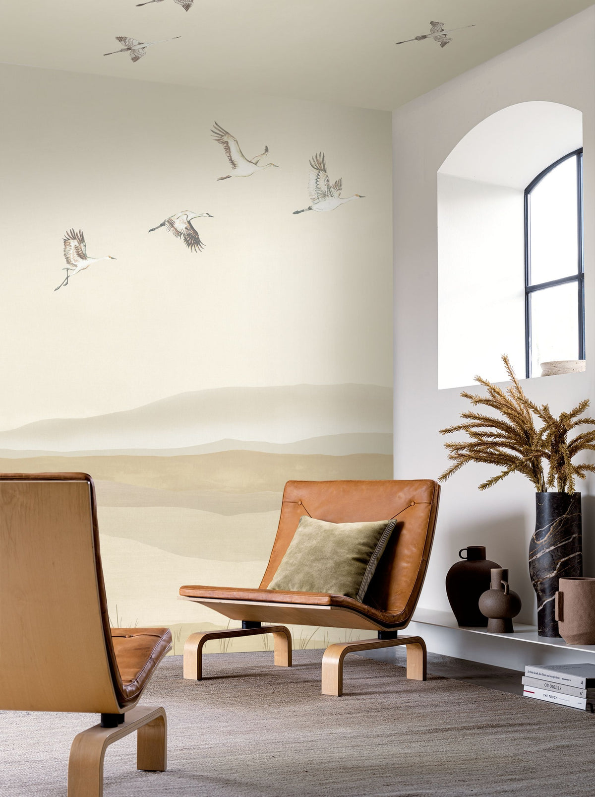 Casamance fotobehang Panoramas Les Intemporels Lagune Celeste 74691324 in interieur