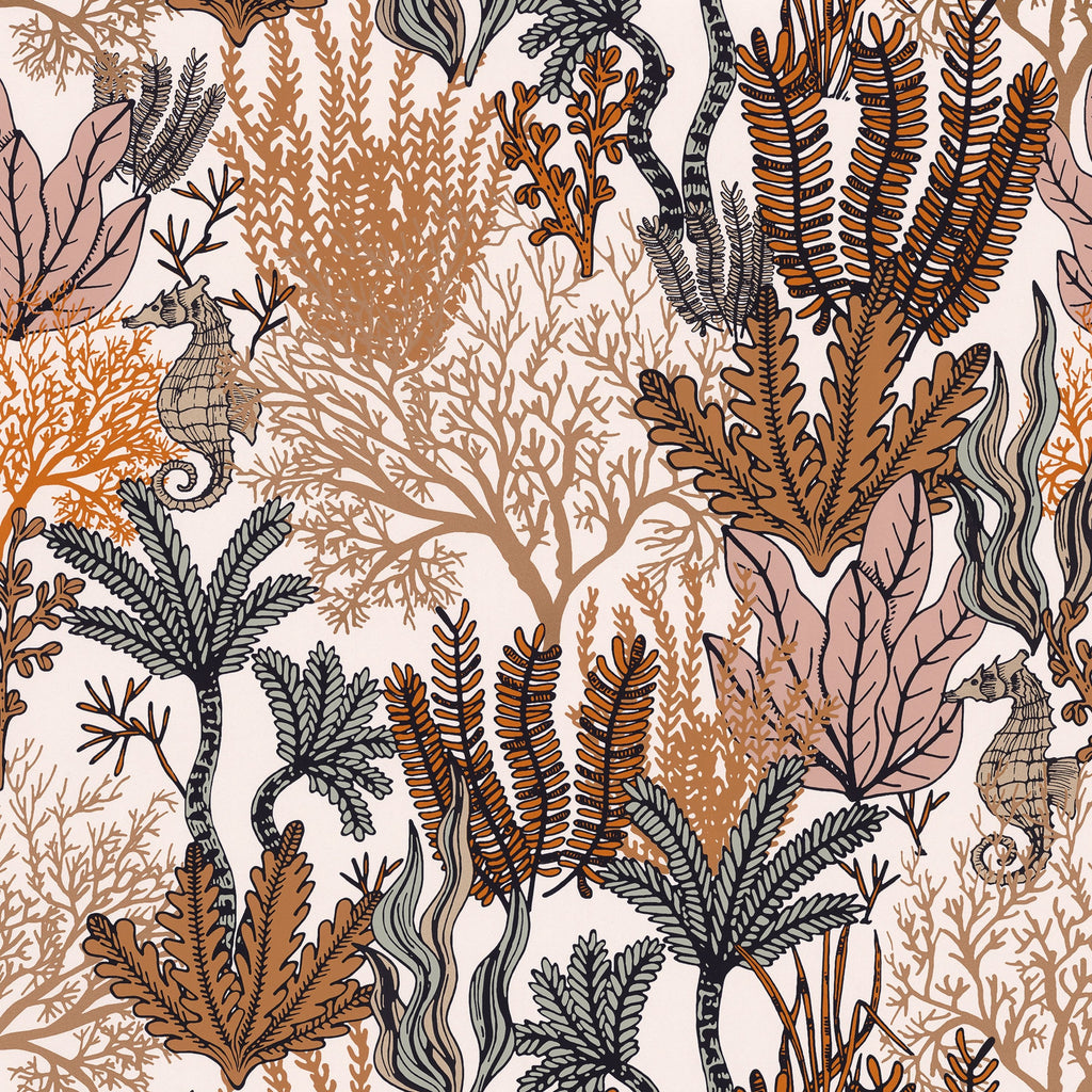 Casamance behang Orphée Posidonie 74700202 terracotta