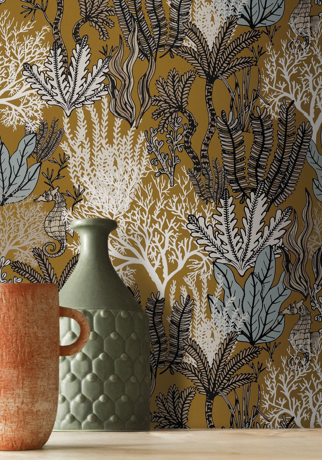 Casamance behang Orphée Posidonie 74700304 detail