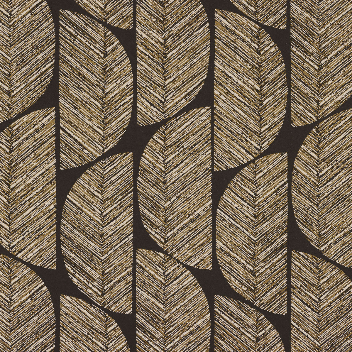 Casamance behang Orphée Abelia 74721326 noir dore