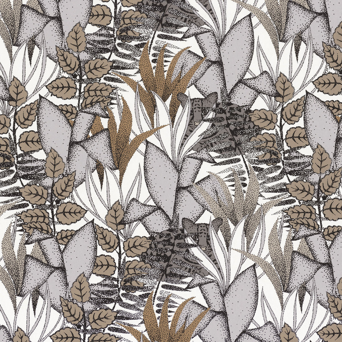 Casamance behang Orphée Tigris 74731530 blanc gris