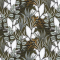 Casamance behang Orphée Tigris 74731734 kaki (staal)