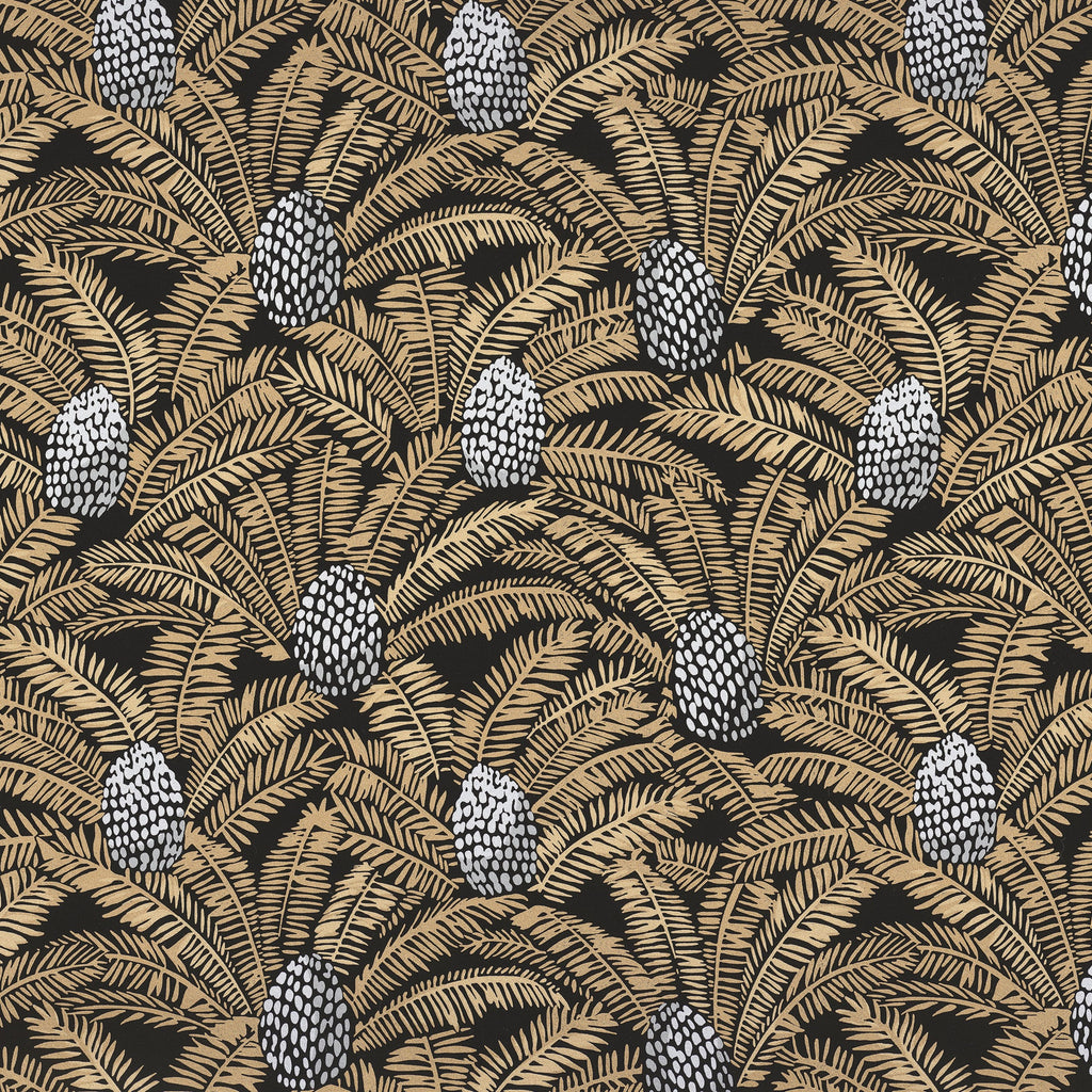 Casamance behang Orphée Palmeta 74741840 noir dore