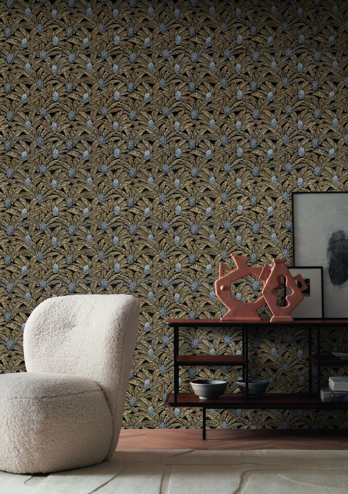 Casamance behang Orphée Palmeta 74741840 in interieur