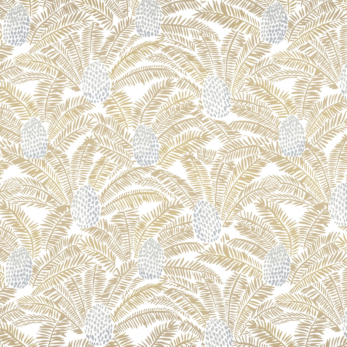 Casamance behang Orphée Palmeta 74742044 blanc dore