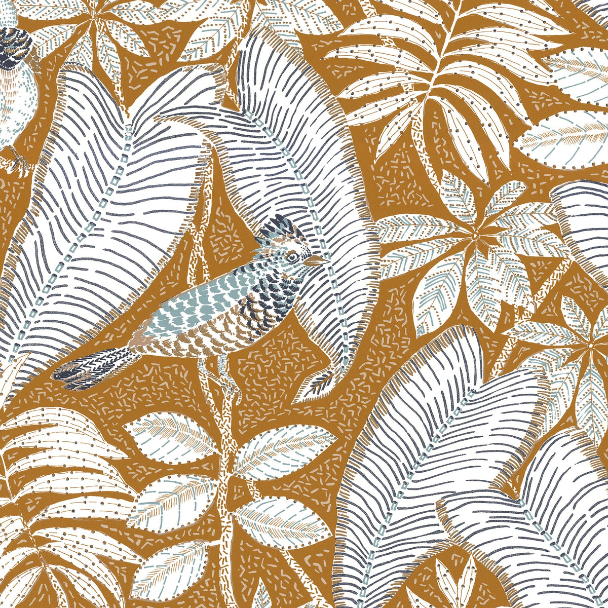 Casamance behang Orphée Sibia 74752454 moutarde (staal)
