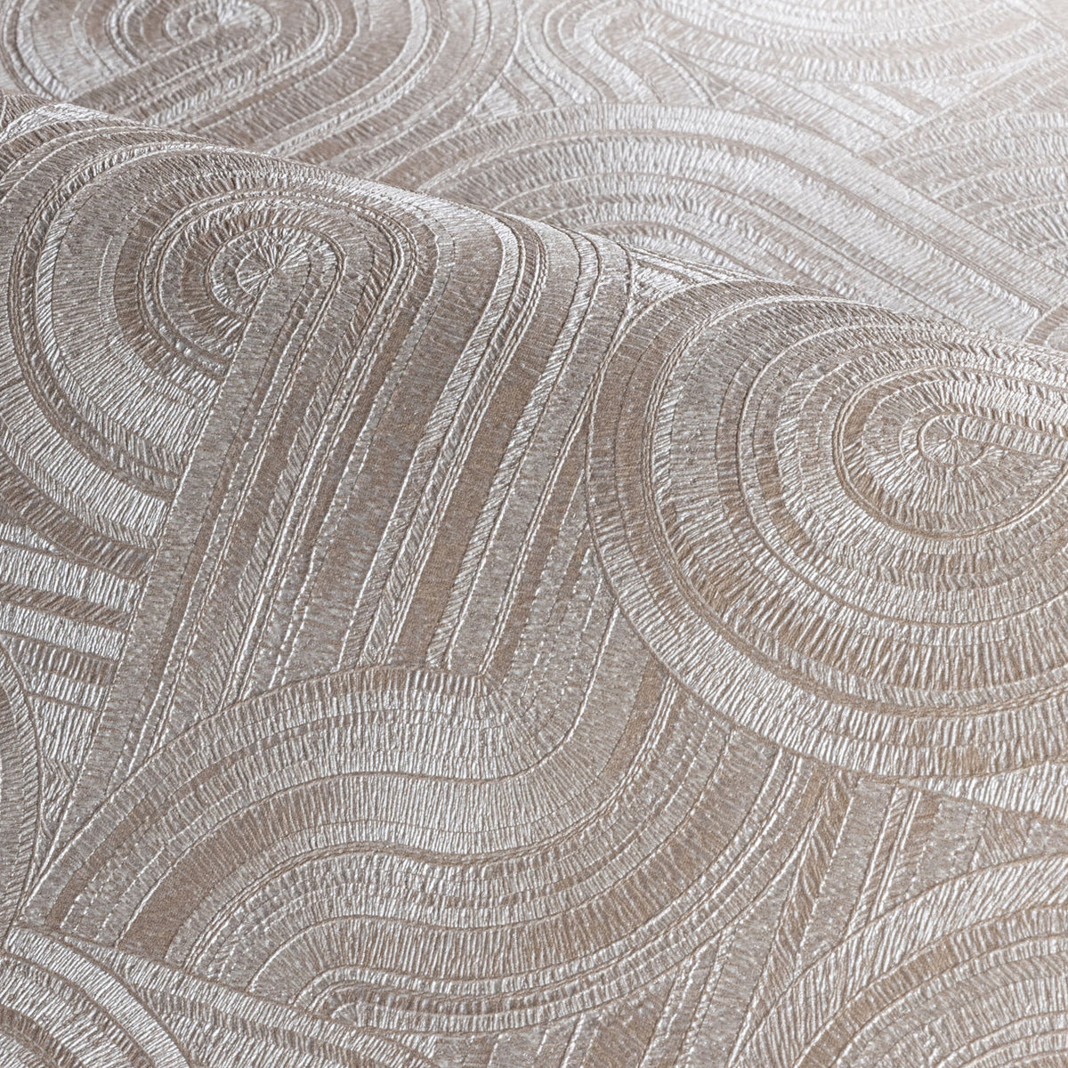 Casamance behang Ecrin Carat 75000814 gris nacré (staal)