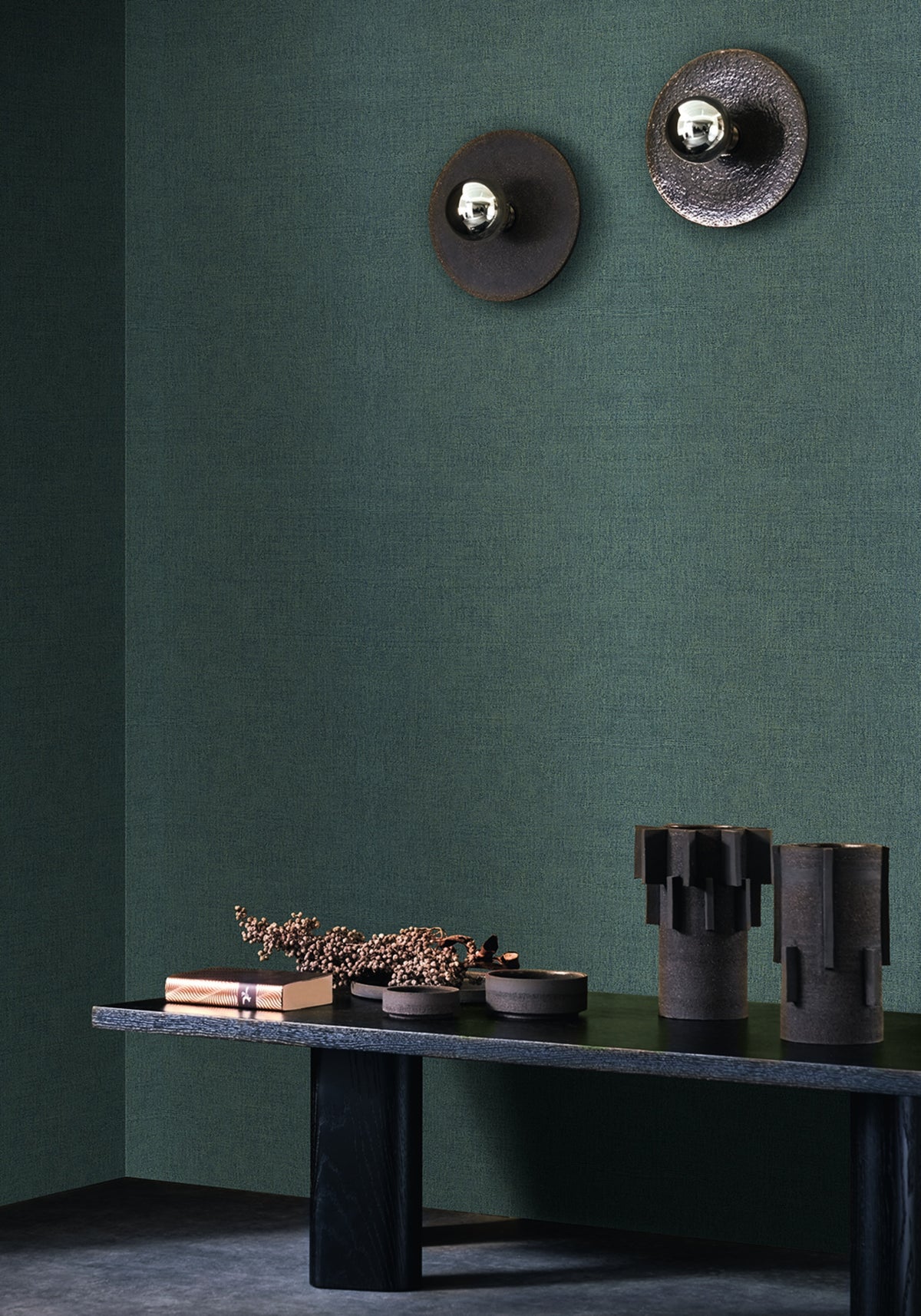 Casamance behang Alliages Rhodium 75021222 in interieur