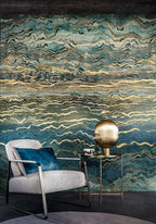 Casamance fotobehang Panoramas 2 Azurite 75064090 detail