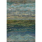 Casamance fotobehang Alliages Azurite 75064090 bleu vert doré