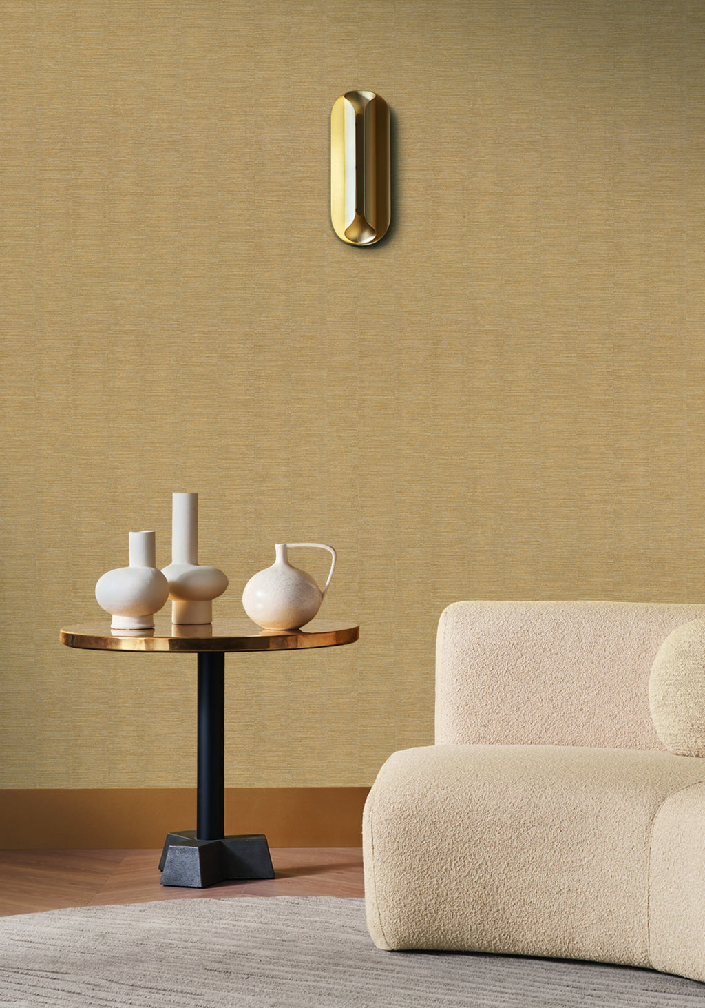 Casamance behang Alliages Platinum 75073058 in interieur