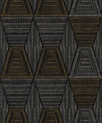 Casamance behang Mirage Daia 75274690 noir dore