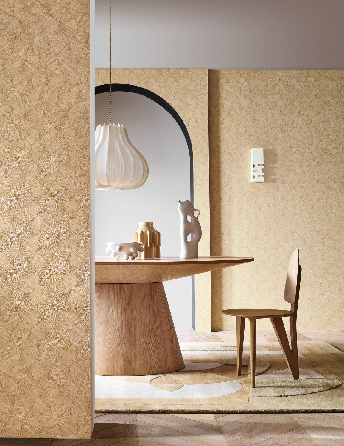 Casamance behang Textures Nature Précieuse Lombok 75322140 detail