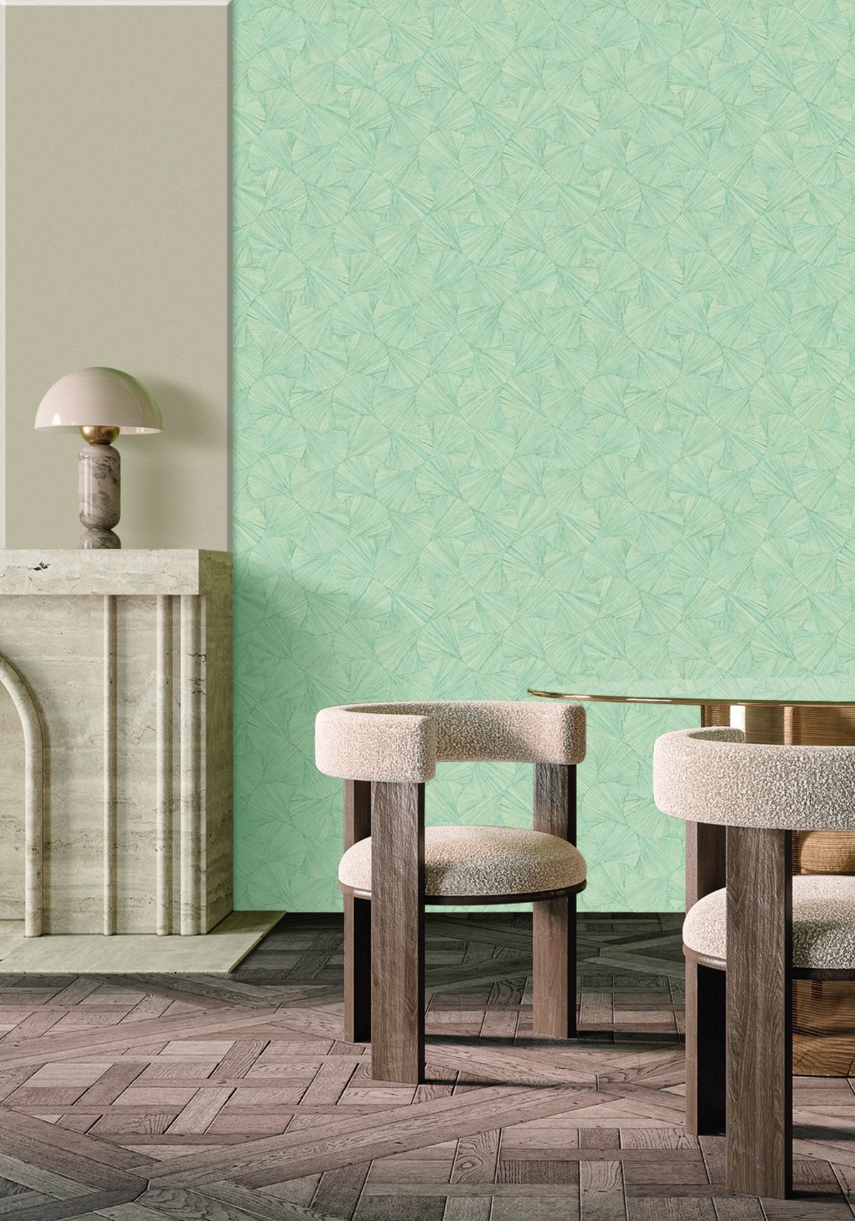 Casamance behang Textures Nature Précieuse Lombok 75322344 in interieur