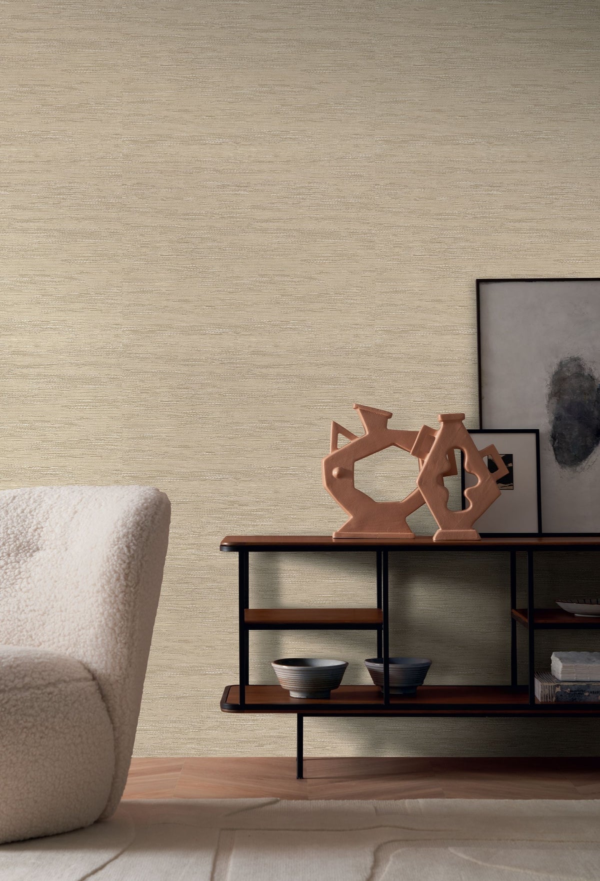 Casamance behang Le jacquard Tatami 75342344 in interieur