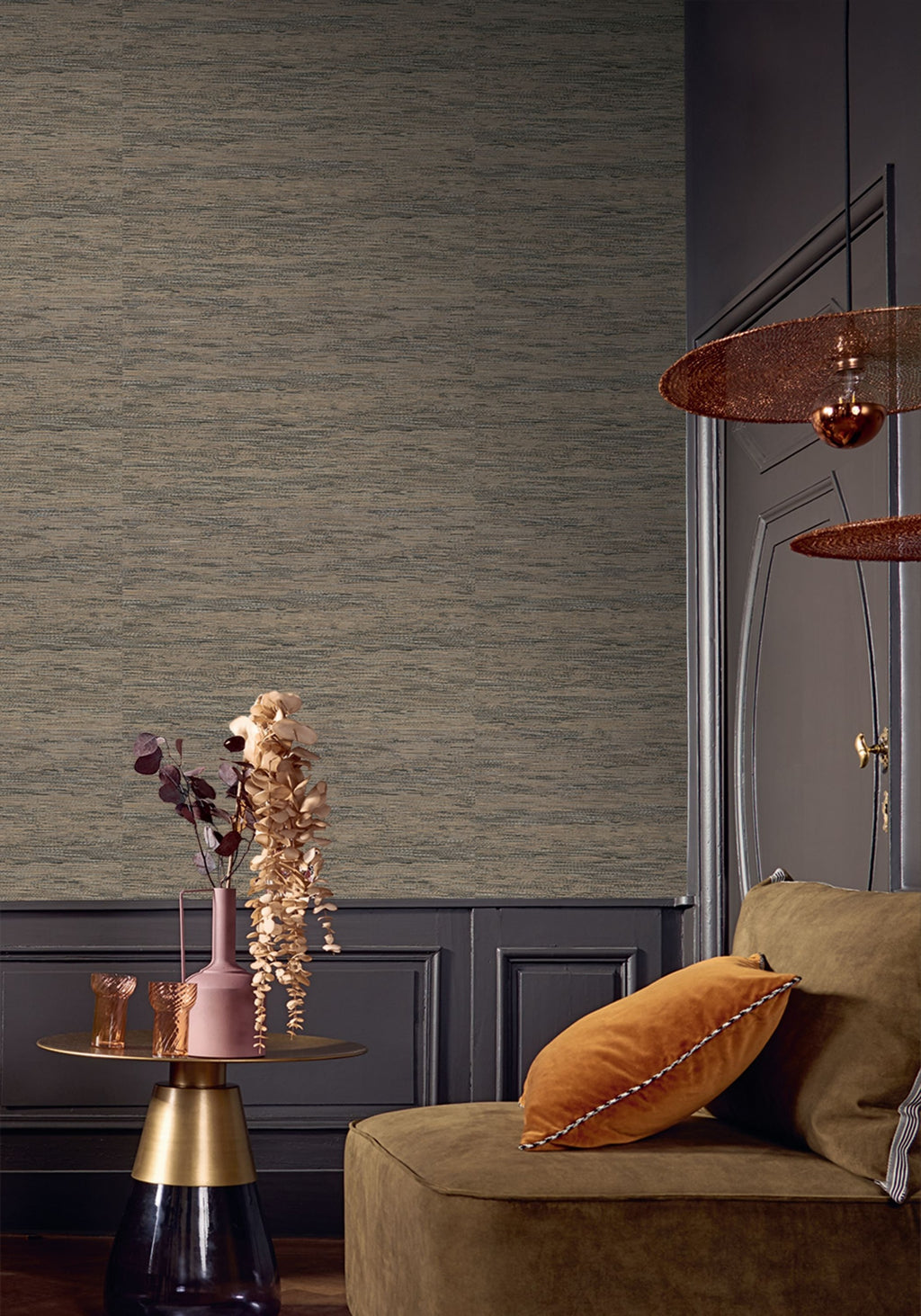 Casamance behang Le jacquard Tatami 75342650 in interieur