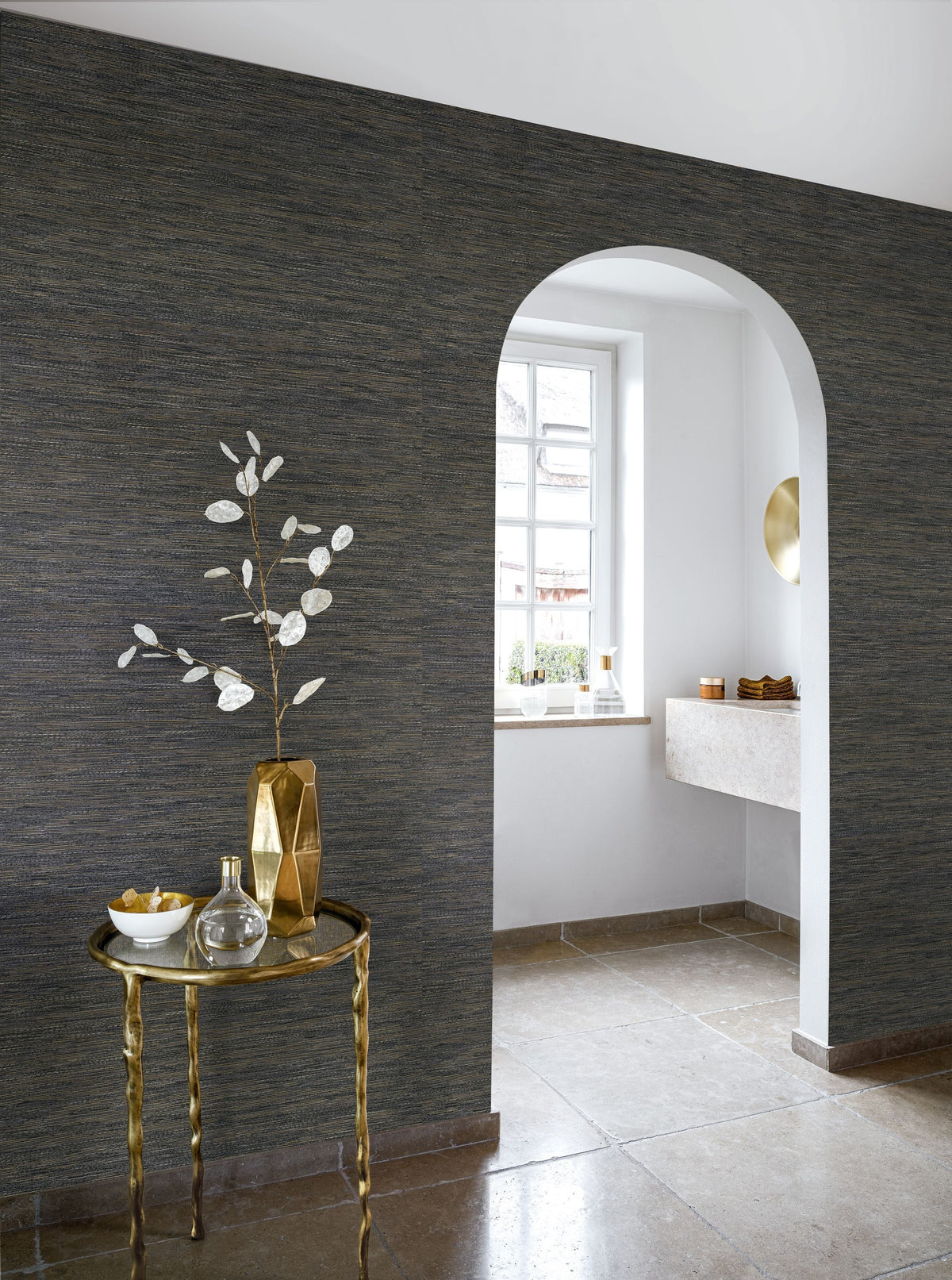 Casamance behang Le jacquard Tatami 75342752 in interieur