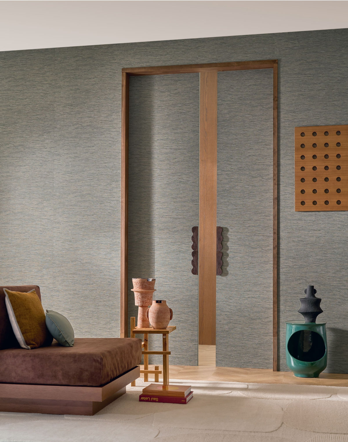 Casamance behang Le jacquard Tatami 75345406 in interieur