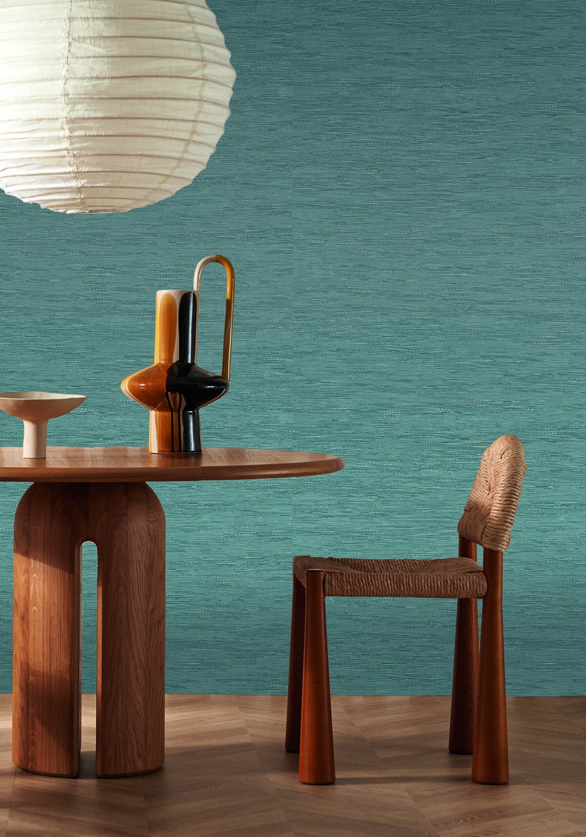 Casamance behang Le jacquard Tatami 75345712 in interieur