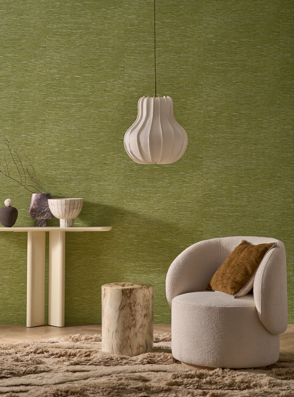 Casamance behang Le jacquard Tatami 75346018 in interieur