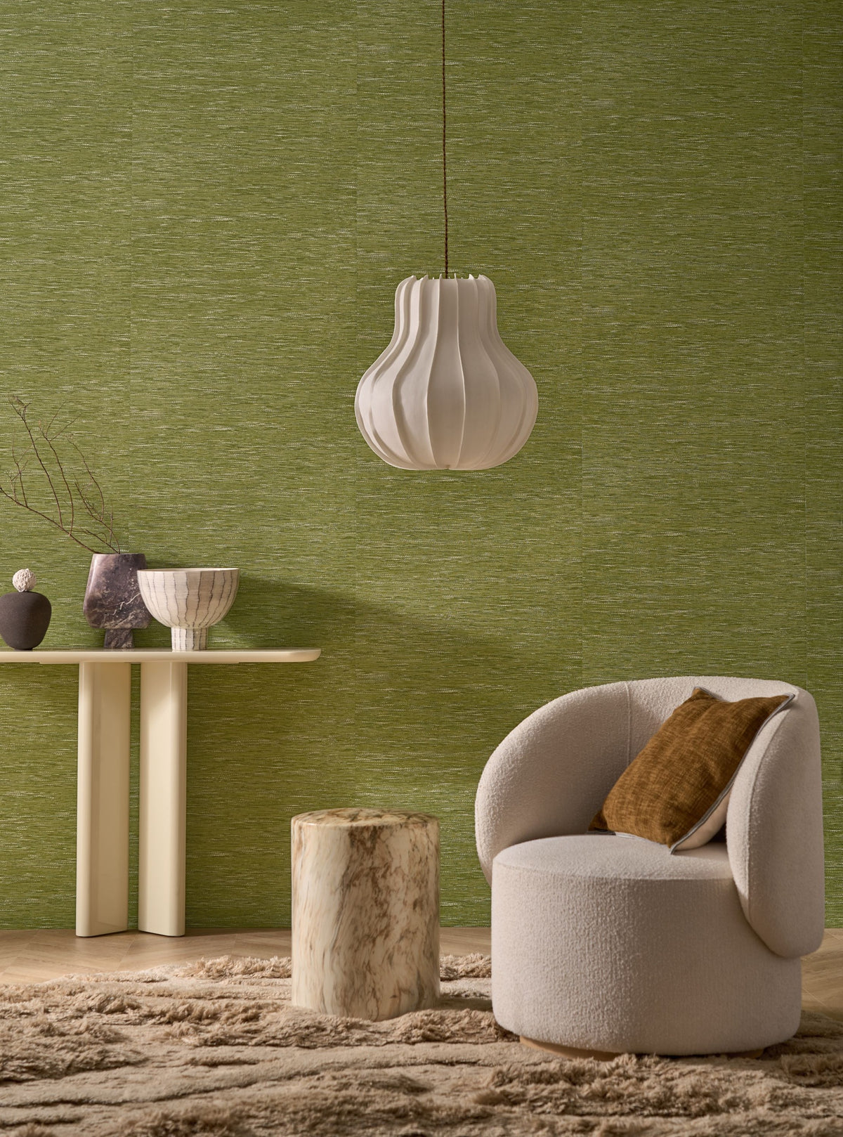 Casamance behang Le jacquard Tatami 75346018 in interieur