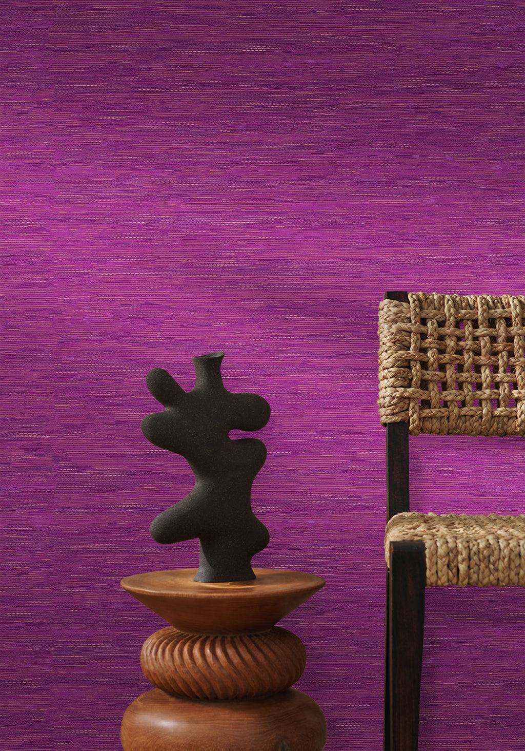 Casamance behang Le jacquard Tatami 75346732 in interieur