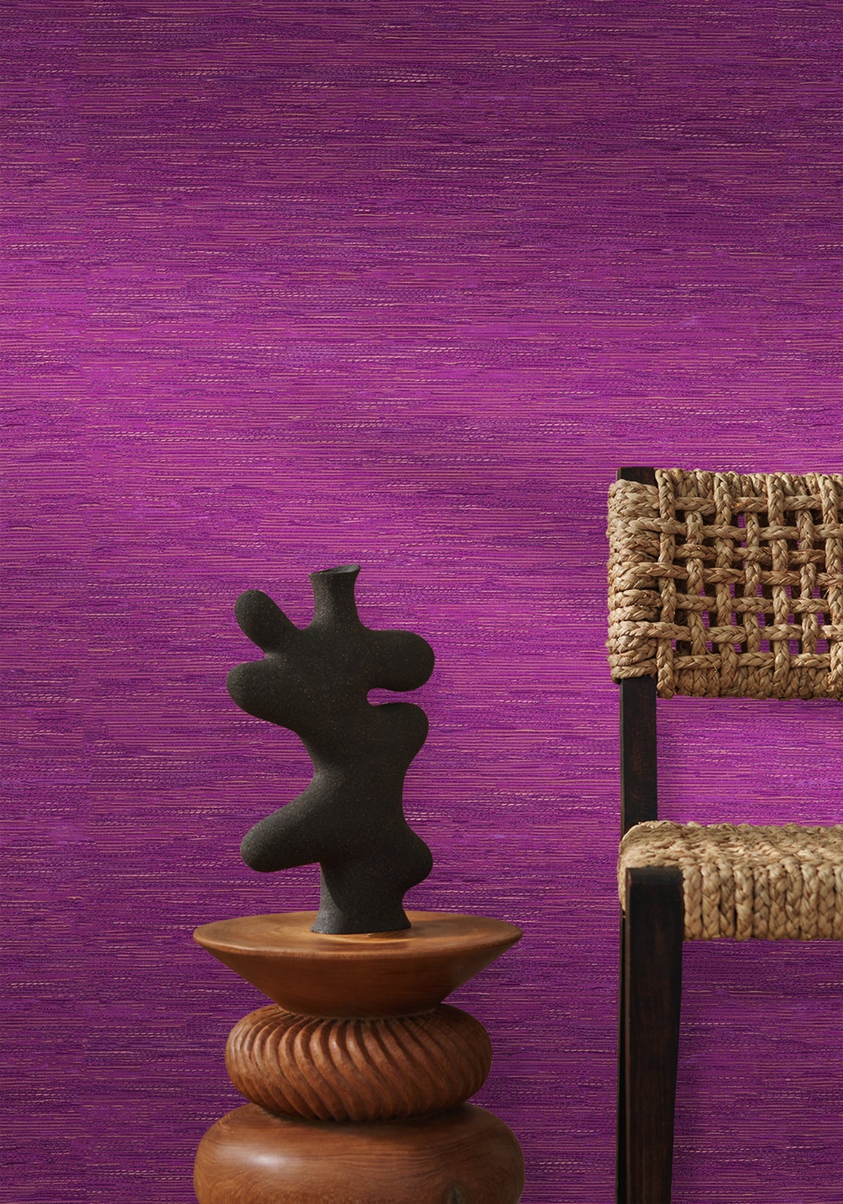 Casamance behang Le jacquard Tatami 75346732 in interieur