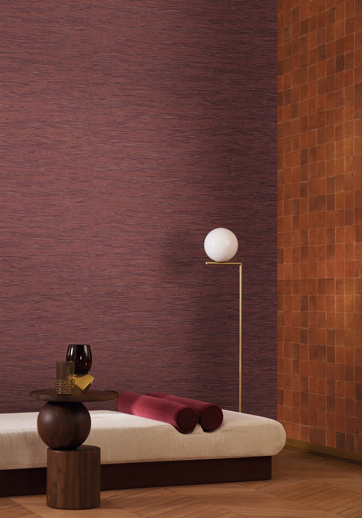 Casamance behang Le jacquard Tatami 75346834 in interieur