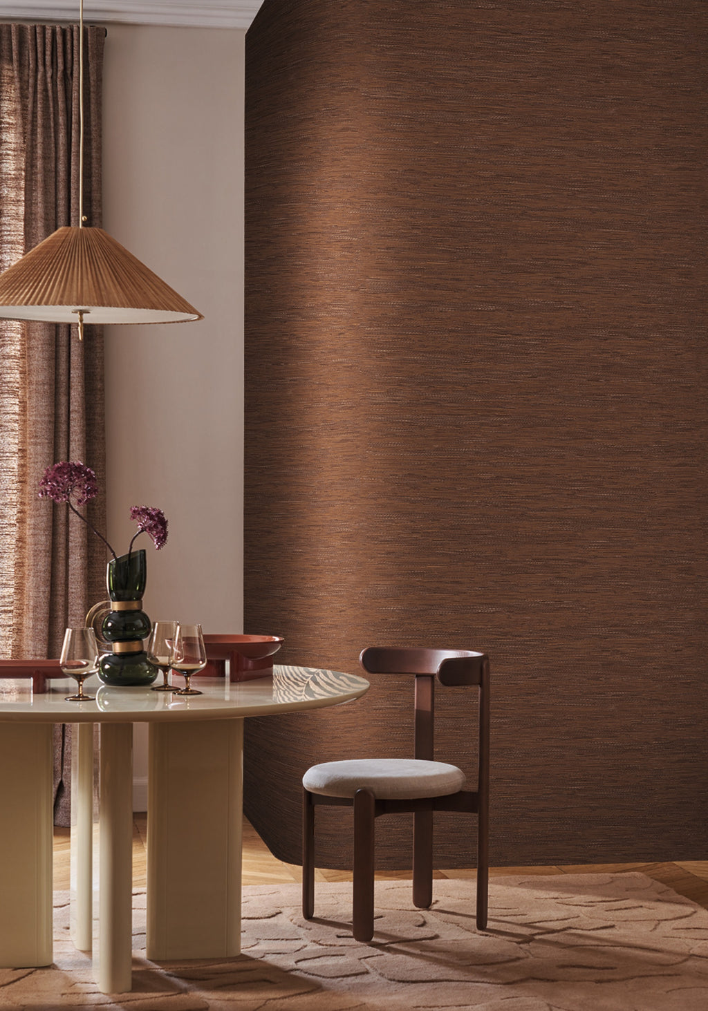 Casamance behang Le jacquard Tatami 75346936 in interieur