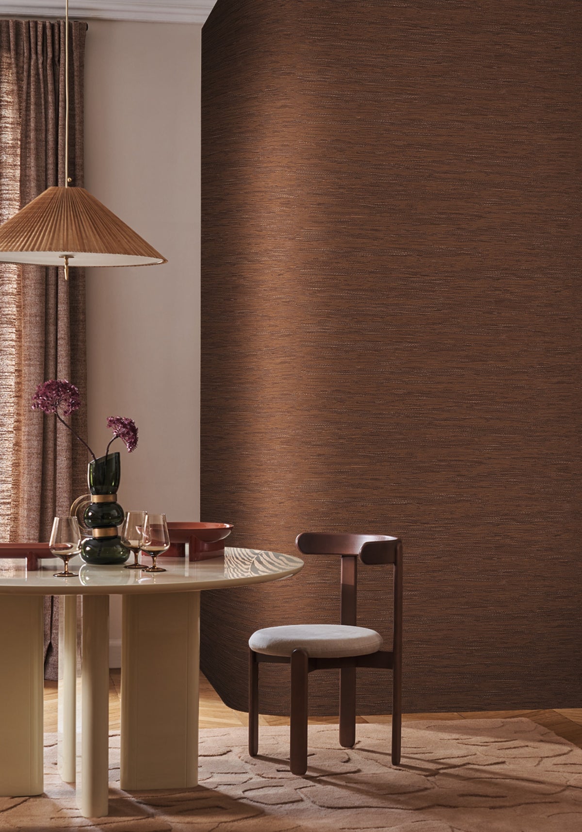 Casamance behang Le jacquard Tatami 75346936 in interieur