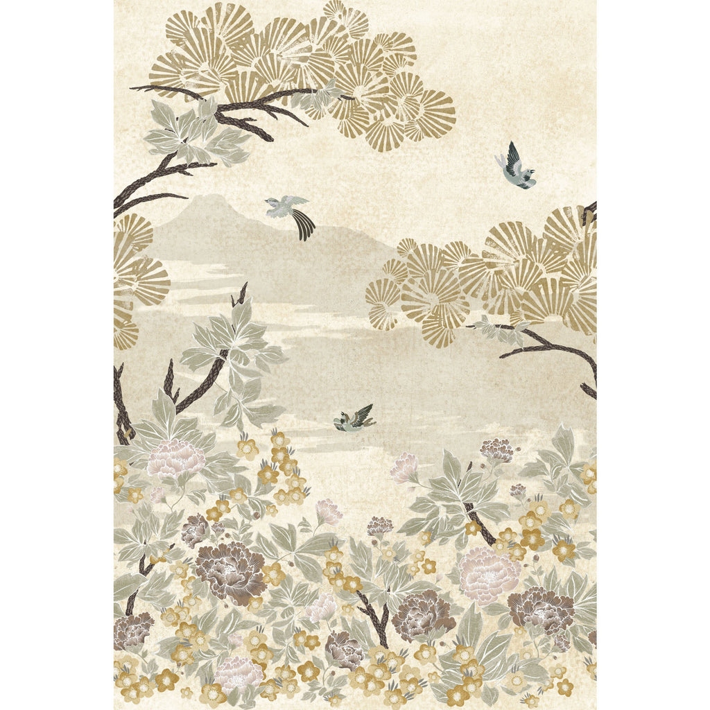 Casamance fotobehang Archipel Kansai 75353976 blanc doré