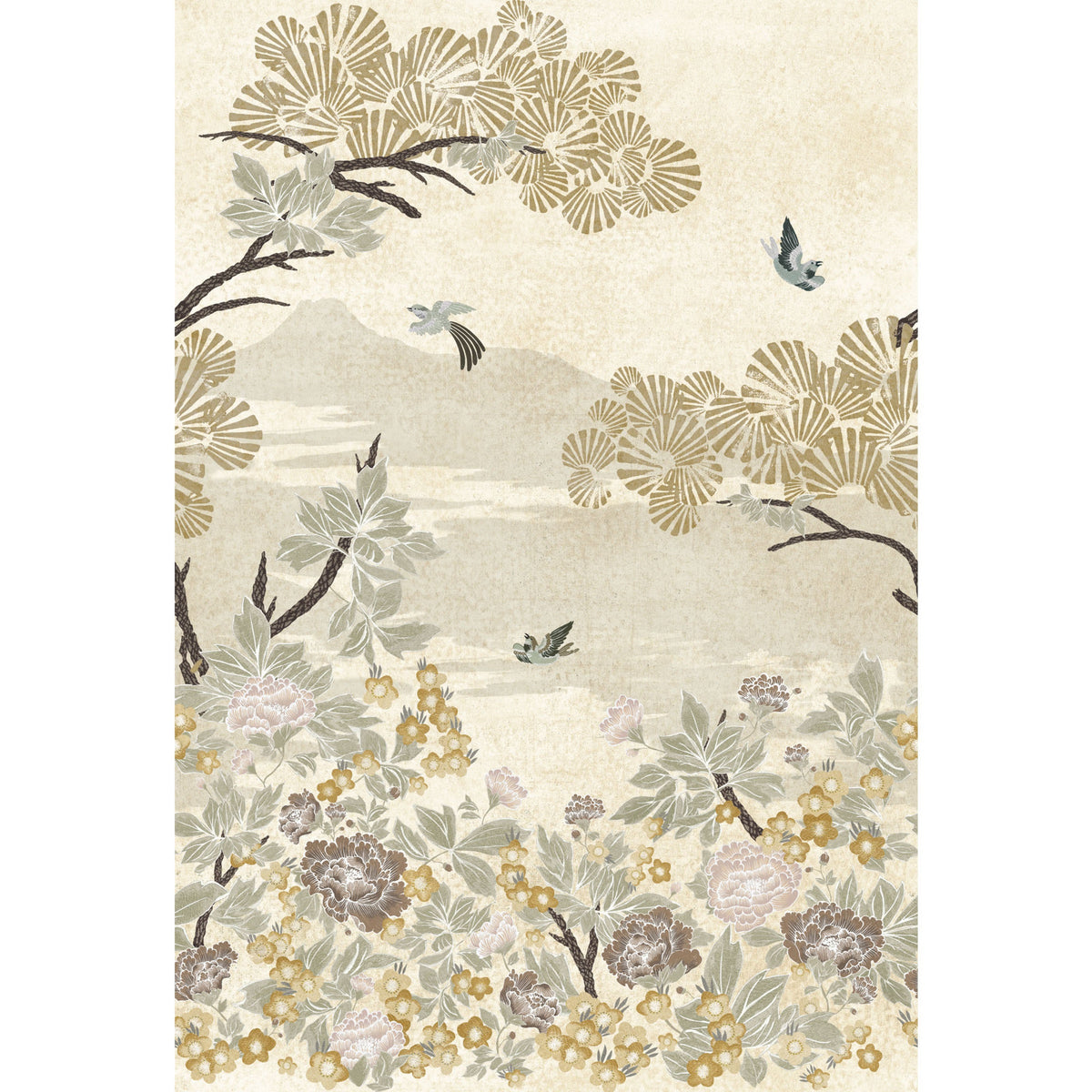 Casamance fotobehang Archipel Kansai 75353976 blanc doré