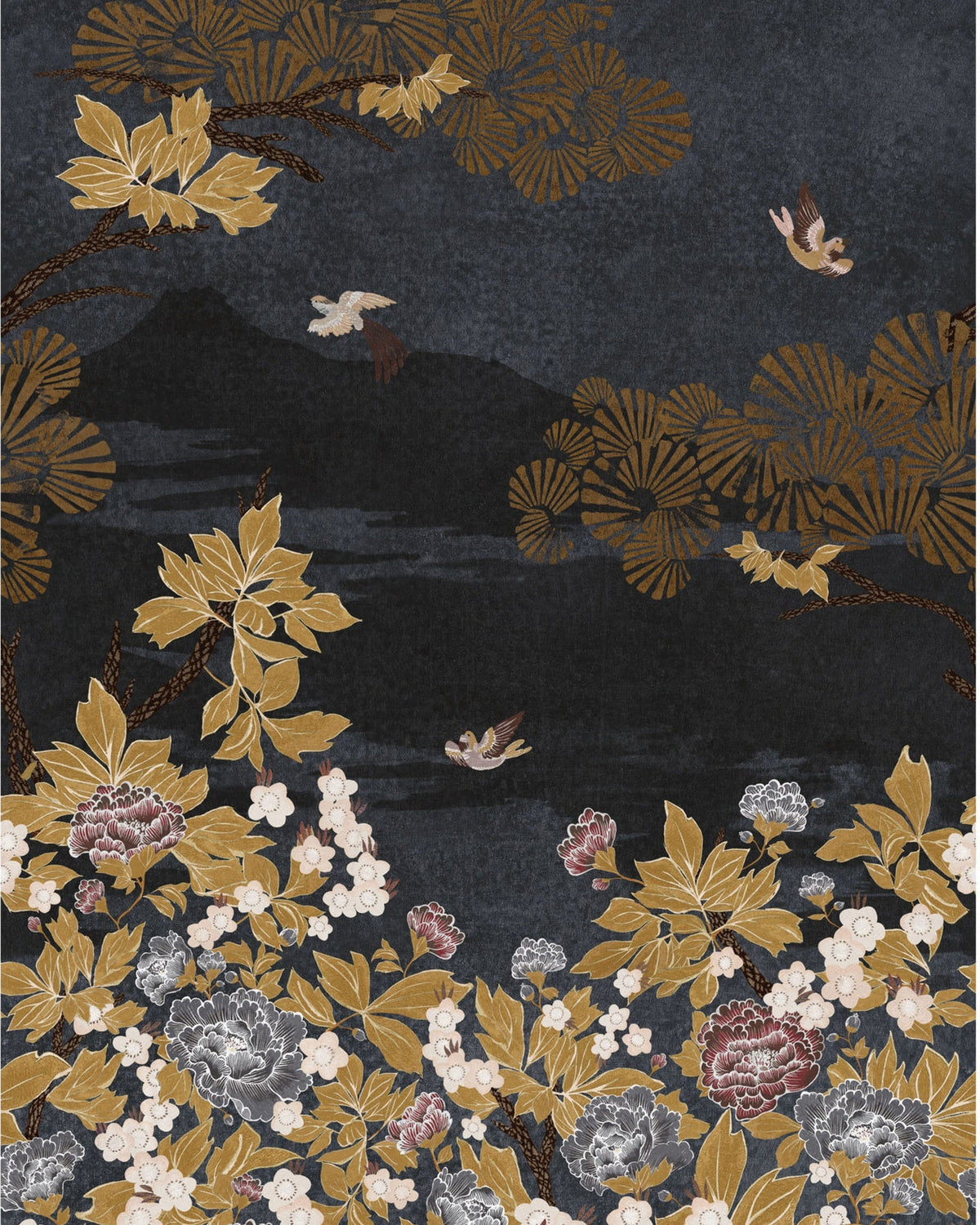 Casamance fotobehang Archipel Kansai 75354180 bleu doré, uitsnede