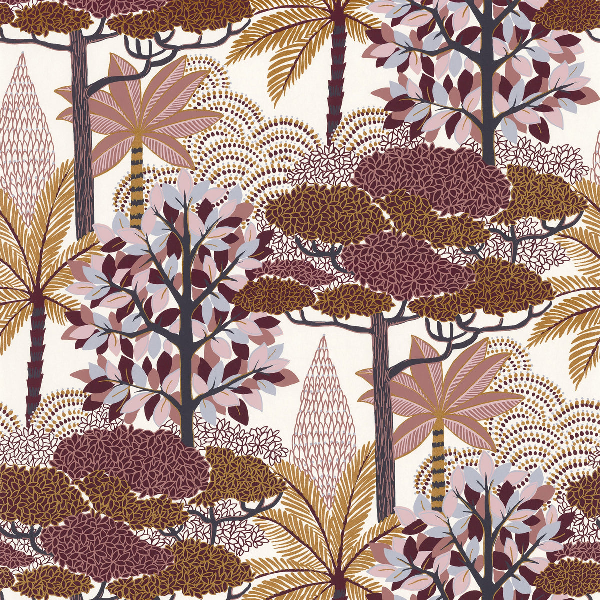 Casamance behang Nuit d'Orient Marakanda 75380202 blanc bois de rose