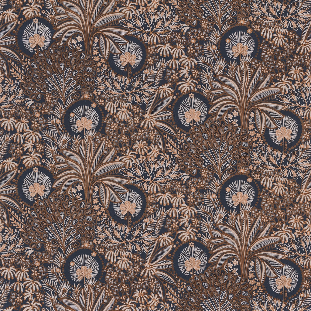 Casamance behang Nuit d'Orient Persee 75391426 marine cuivre