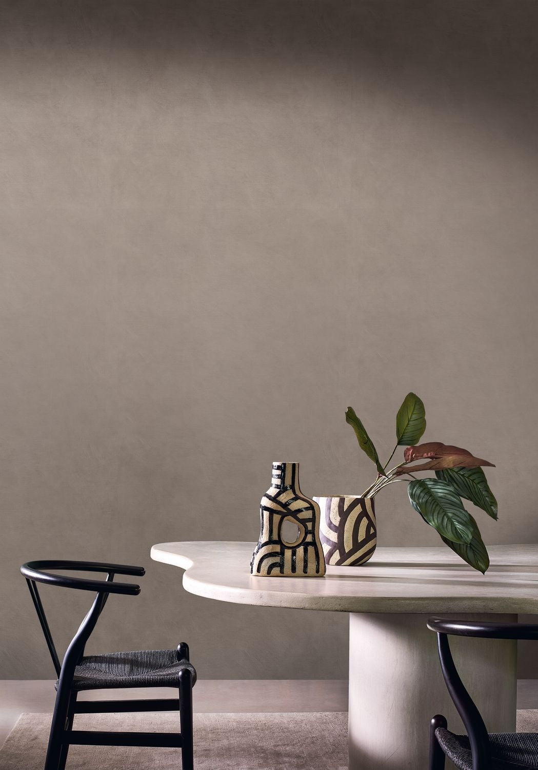 Casamance behang La Chaux Argile 75492038 detail