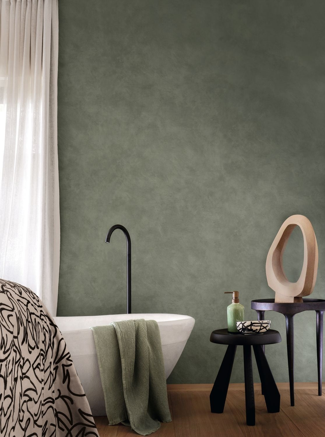 Casamance behang Mouvements Argile 75493262 detail