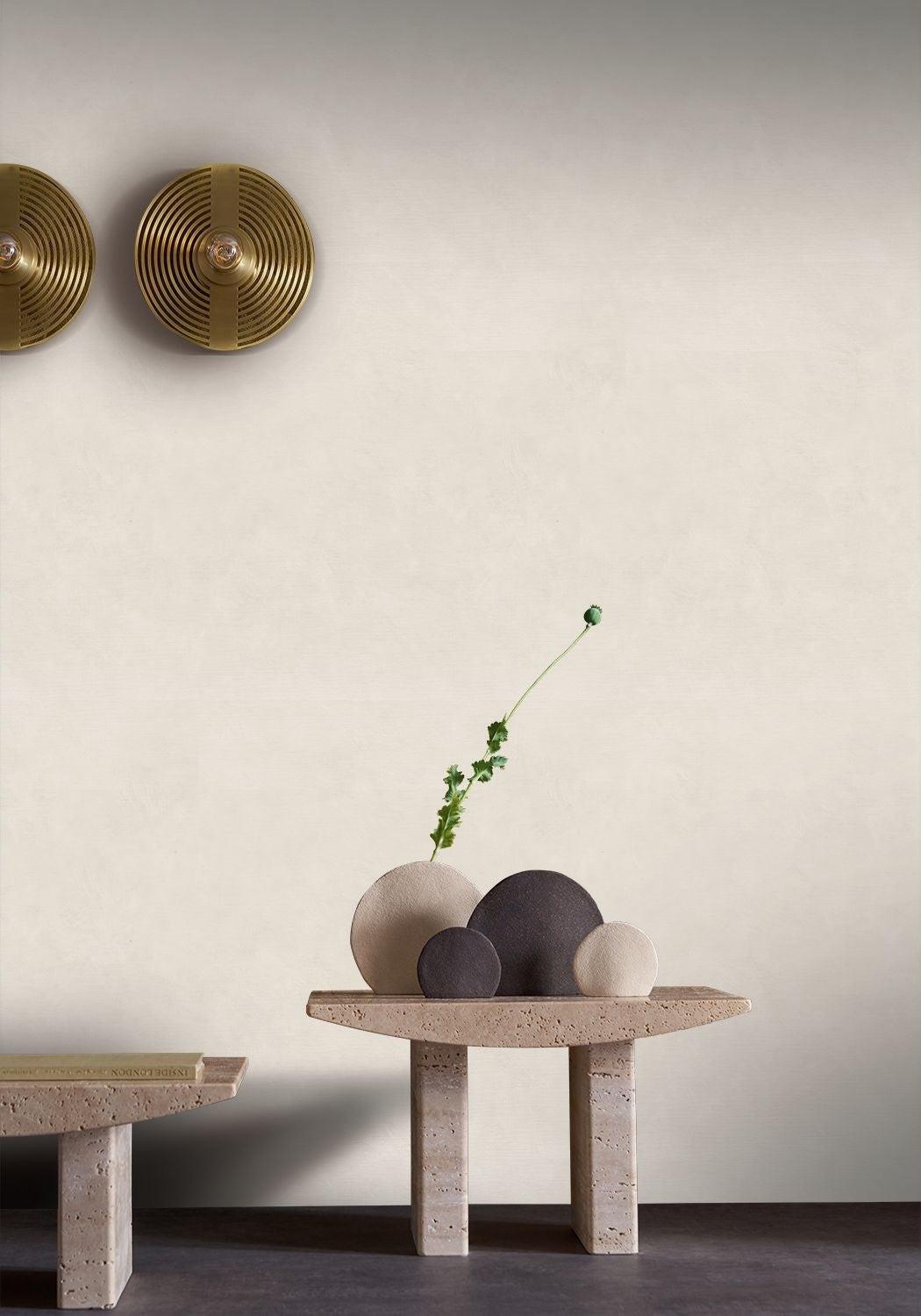 Casamance behang La Chaux Argile 75494690 detail
