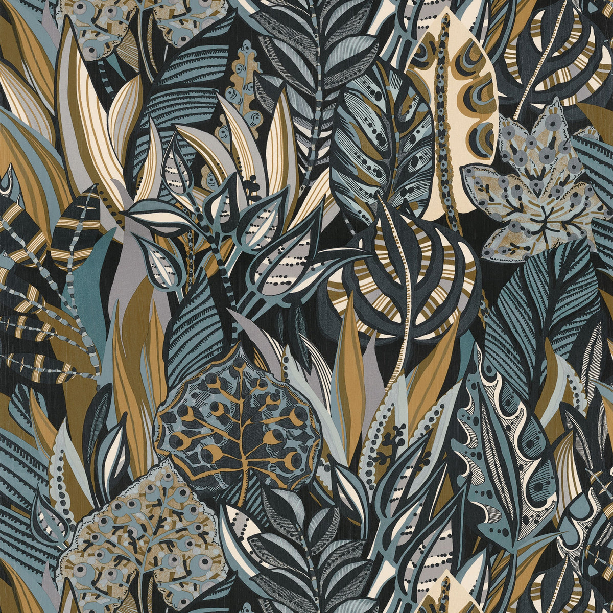 Casamance behang Aventura Desirade 75510508 marine kaki