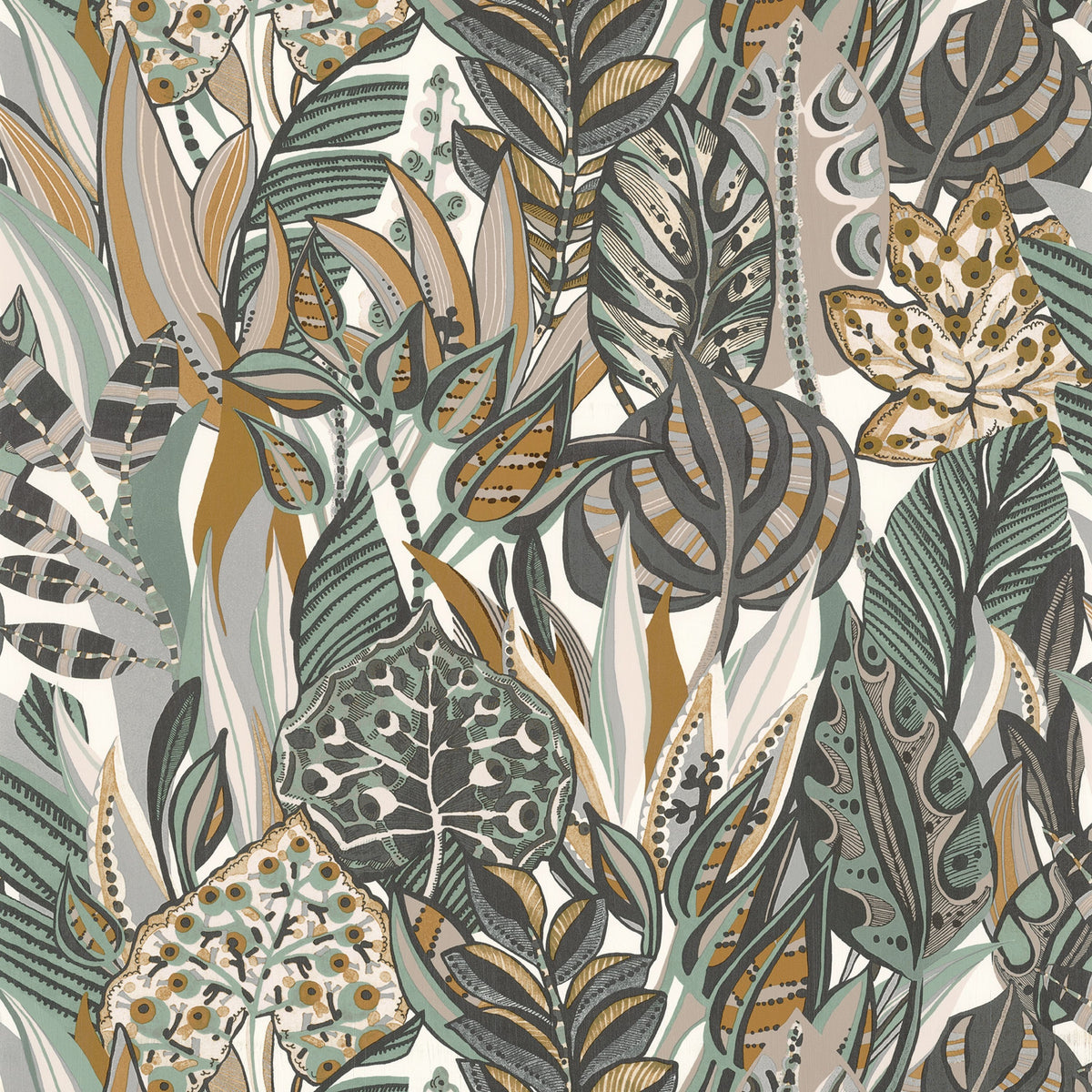 Casamance behang Aventura Desirade 75510610 blanc celadon