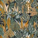 Casamance behang Aventura Desirade 75510814 encre emeraude