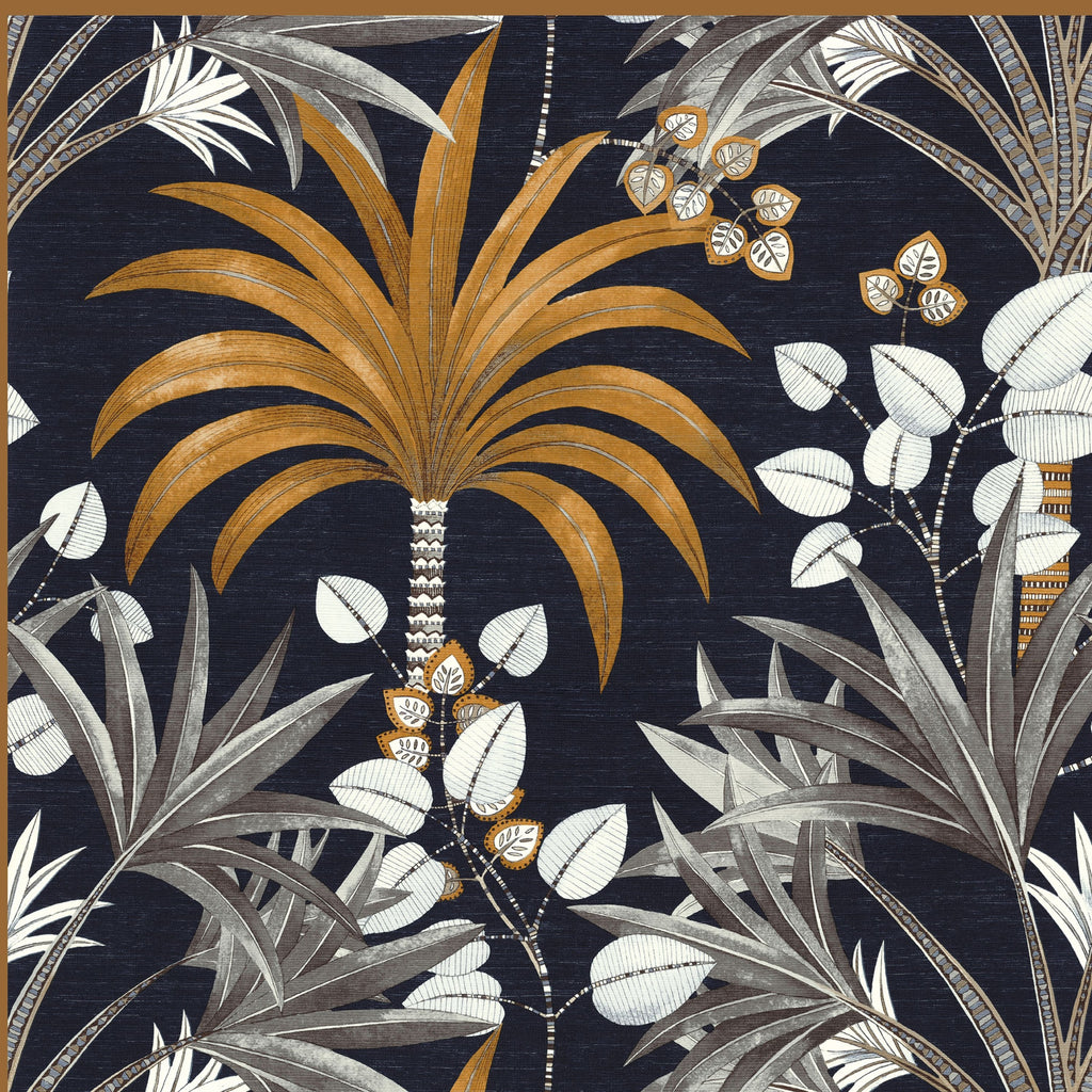 Casamance behang Aventura Mirissa 75521018 encre ocre