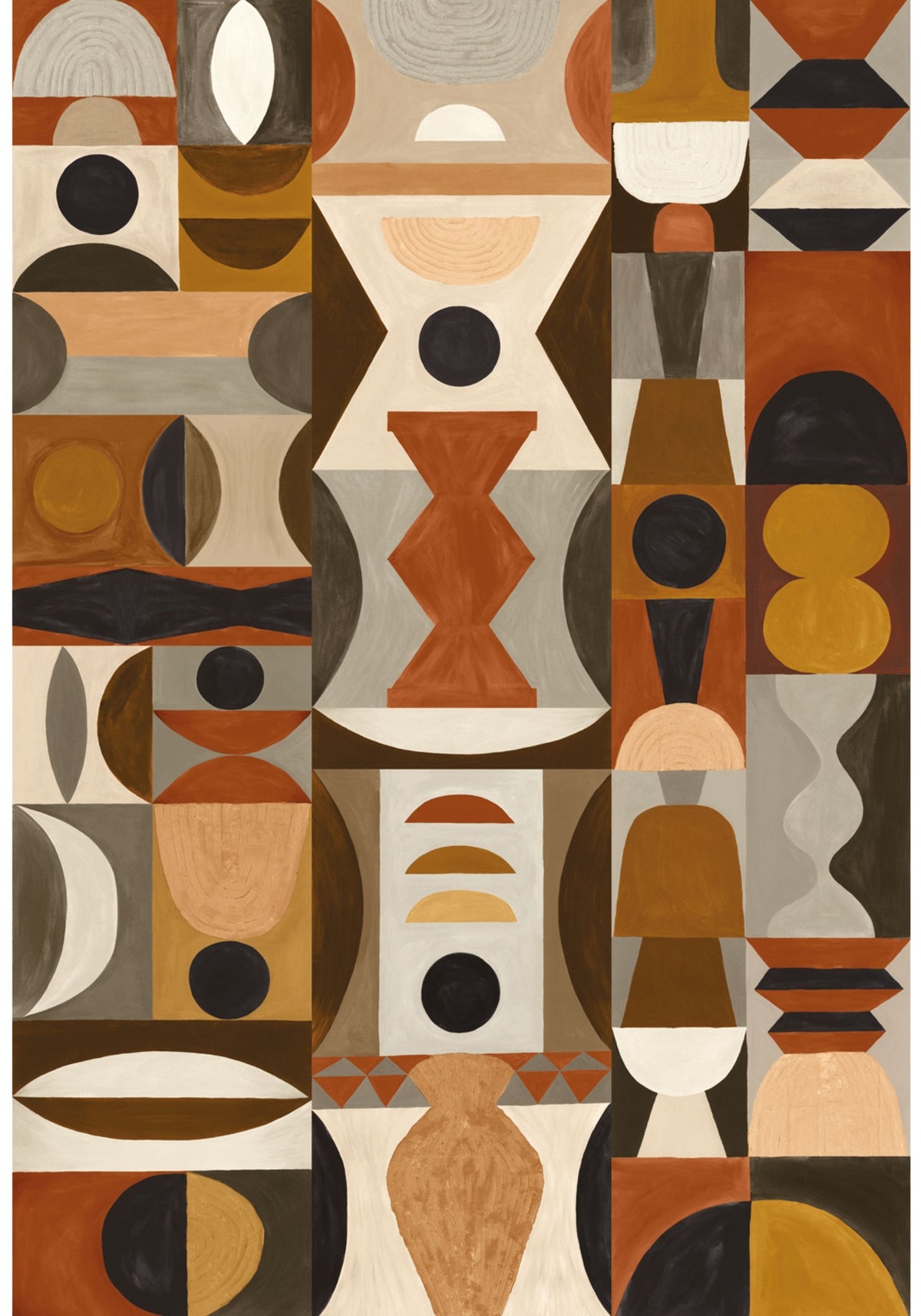 Casamance fotobehang Panoramas 2 Modelage 75564180 terracotta sable