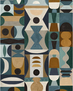 Casamance fotobehang Panoramas 2 Modelage 75564282 bleu celadon, uitsnede