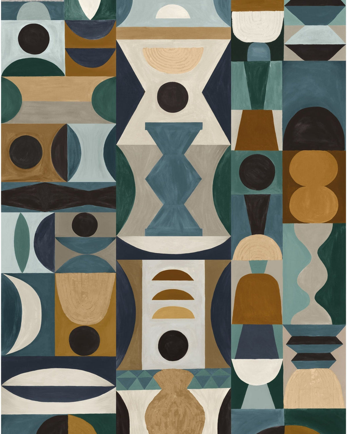 Casamance fotobehang L'Atelier Modelage 75564282 bleu celadon, uitsnede