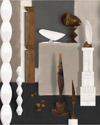 Casamance fotobehang Panoramas 2 L'Atelier de Brancusi 75580304 grege, uitsnede