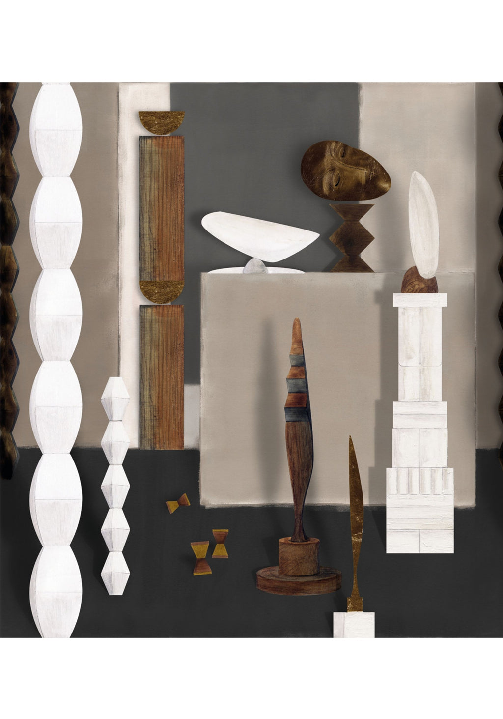 Casamance fotobehang Panoramas 2 L'Atelier de Brancusi 75580304 grege