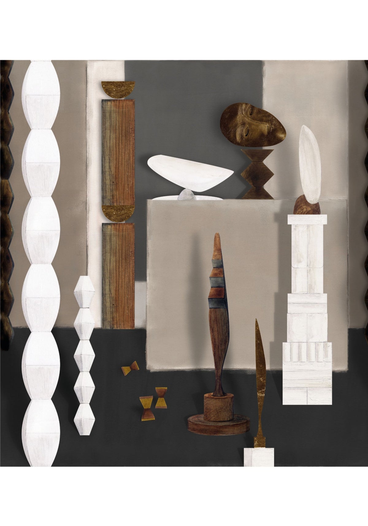 Casamance fotobehang Panoramas 2 L'Atelier de Brancusi 75580304 grege