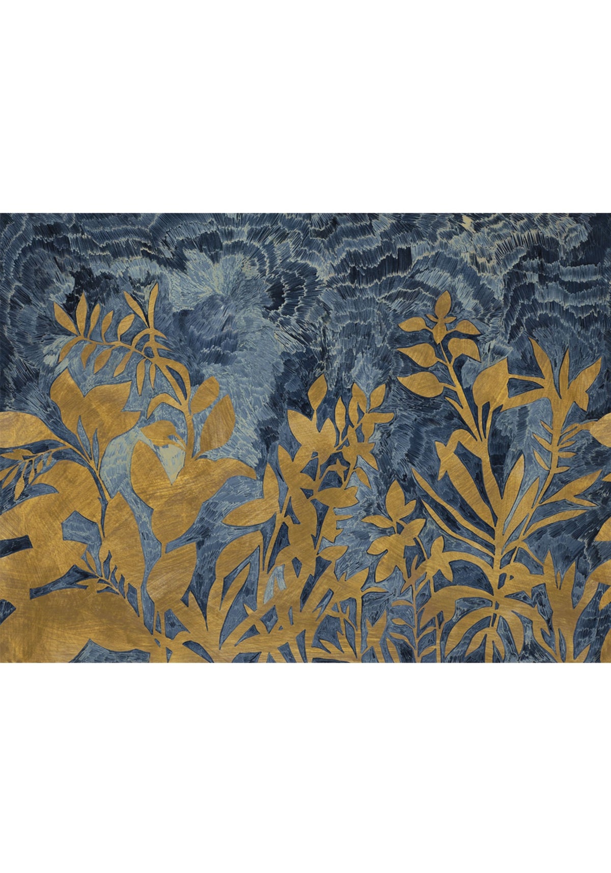 Casamance fotobehang Panoramas 2 Fleur de Lune 75651934 marine doré