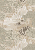Casamance behang Square Jasmin Jasmin 75680100 grege vert argile